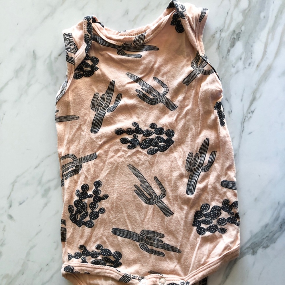 Spearmint Baby 6-12 Cactus Bodysuit Nude